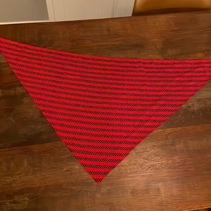 Black and Red Handkerchief Scarf